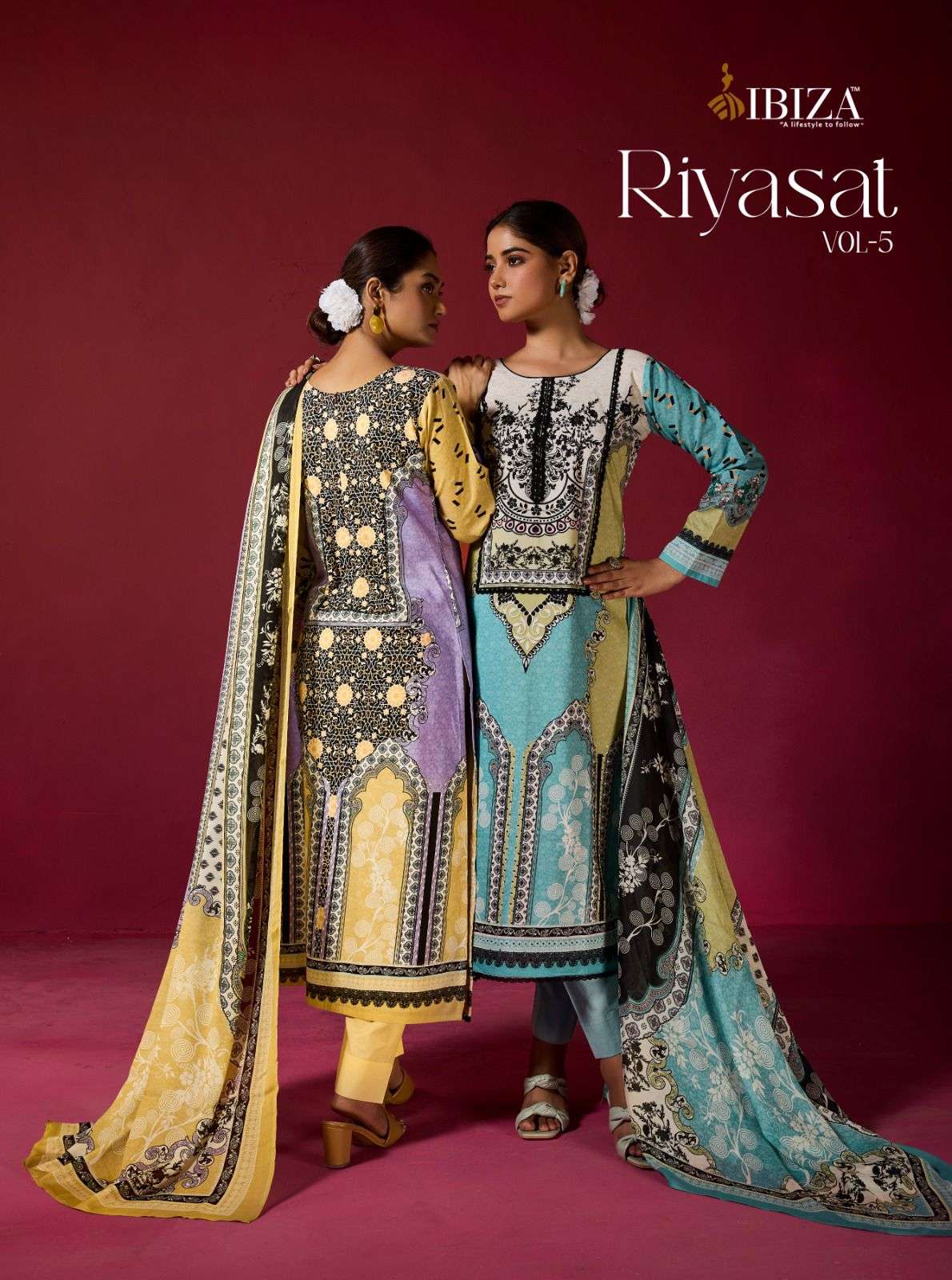 Ibiza Riyasat Vol 5 Digital Pakistani Print Pure Cotton Suits Catalog Exporters