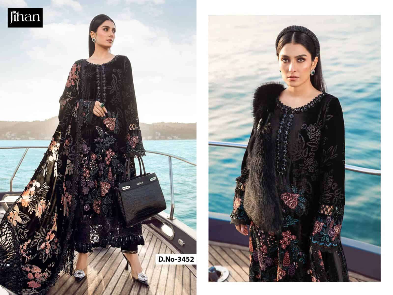 Jihan Maria B 3452 Colors Exclusive Latest Fancy Embroidered Cotton Dress Collection