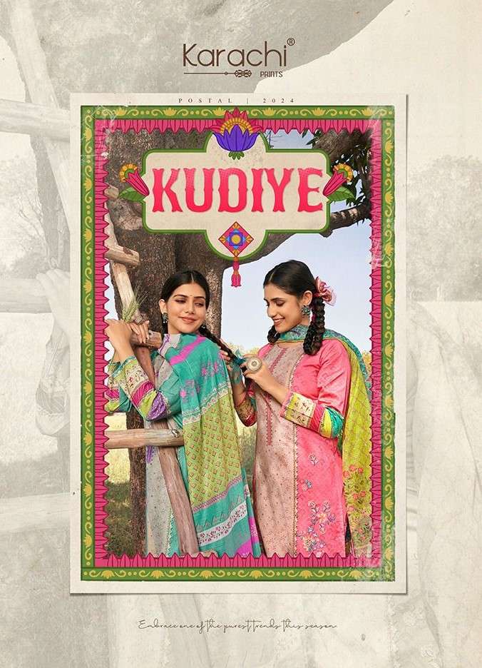 Karachi Prints Kesar Kudiye Digital Printed Cotton Suit Catalog Exporters