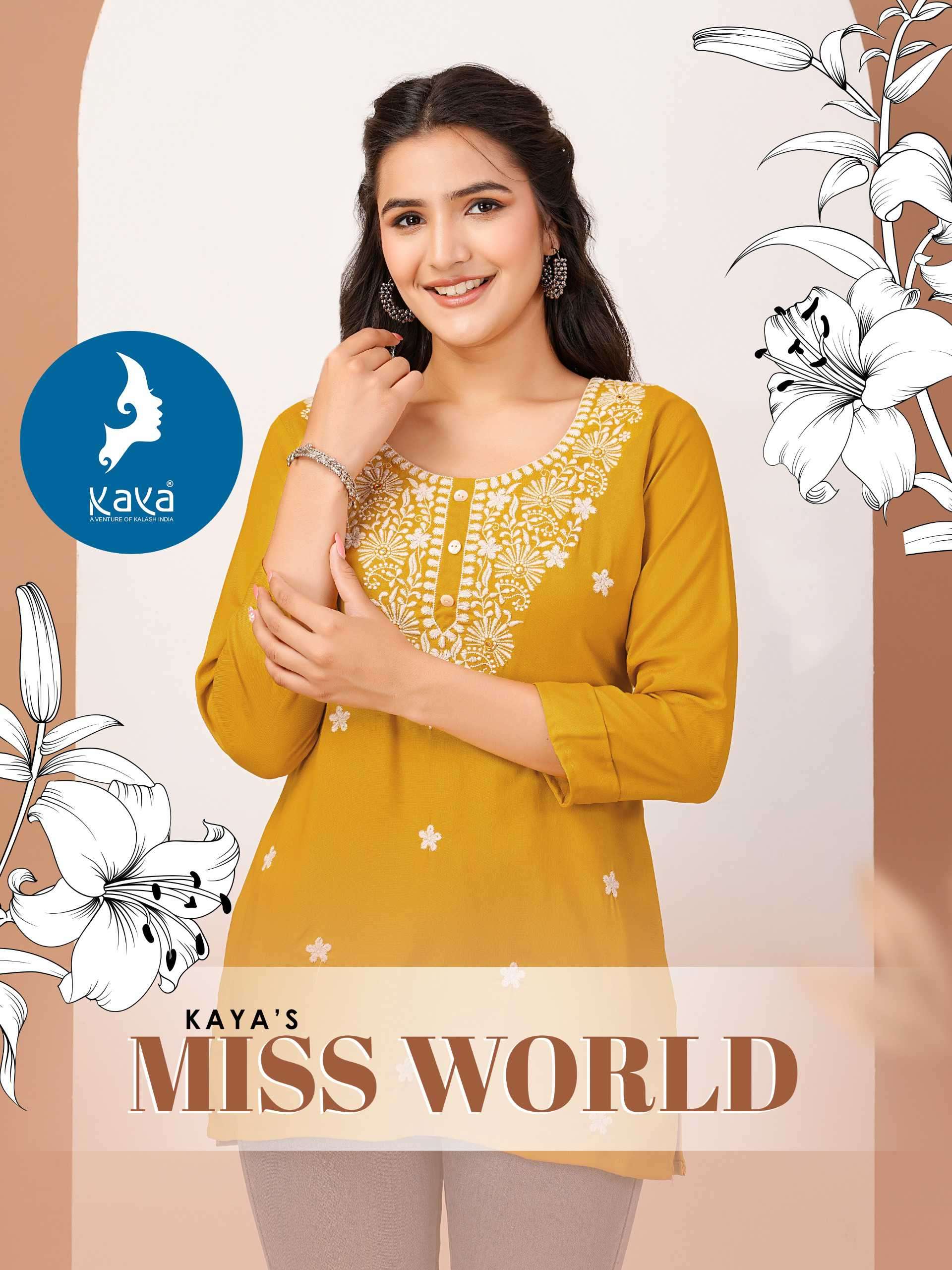 Kaya Miss World Latest Colors Fancy Short Tops Catalog Exporters