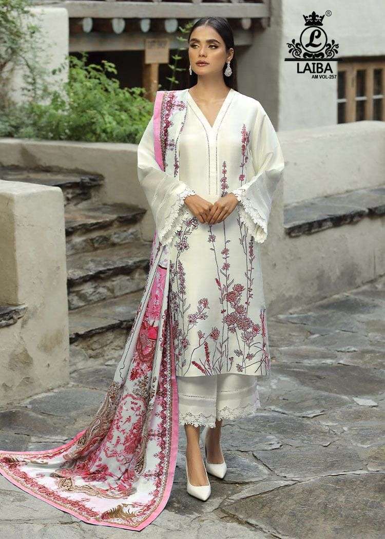 Laiba Am Vol 257 Pakistani Designer Georgette Suits Readymade Collection