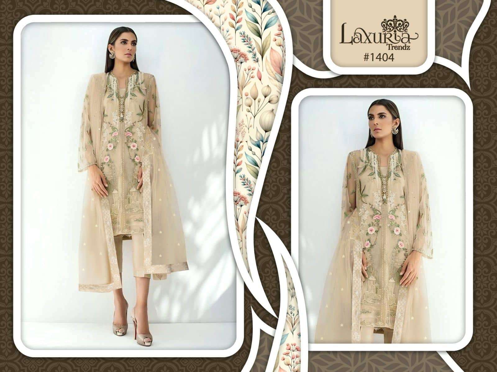 Laxuria Trends 1404 Fancy Style Classic Heavy Embroidered Readymade Collection