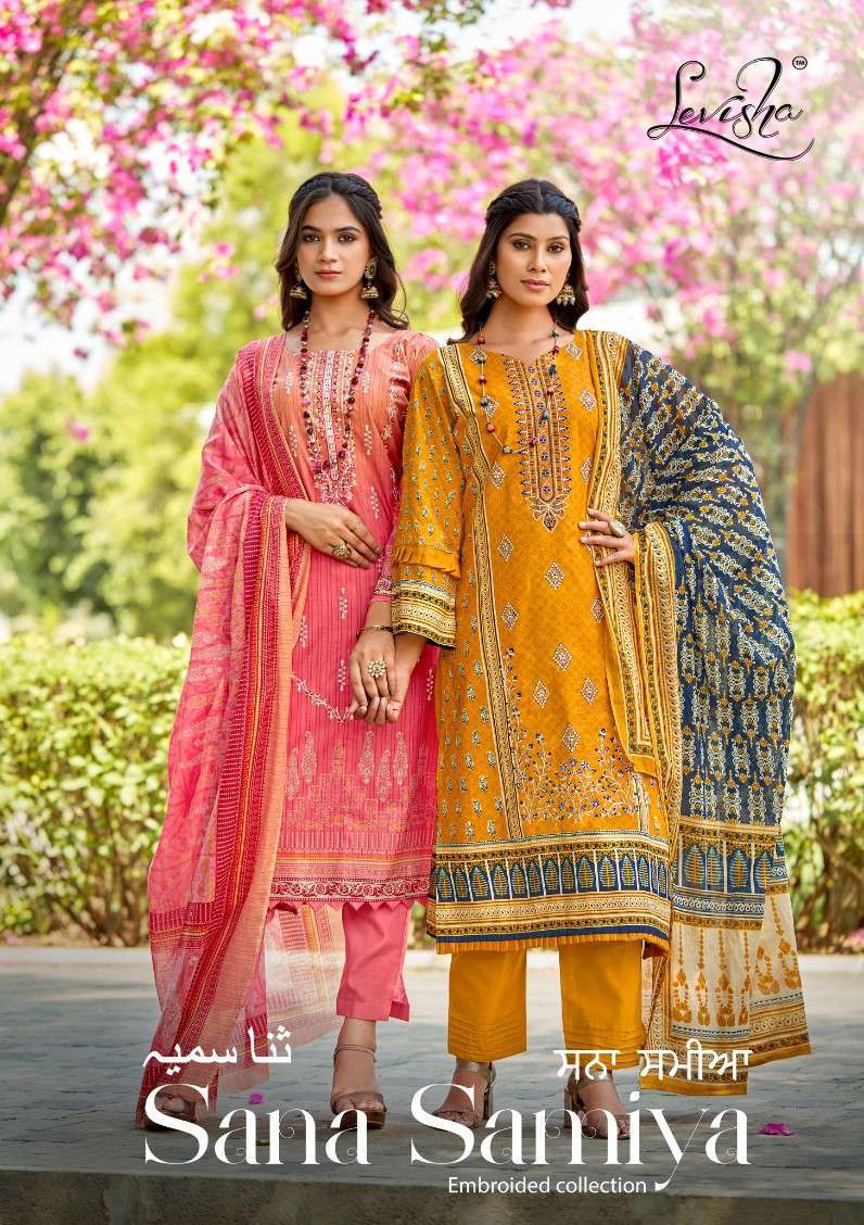 Levisha Sana Samiya Fancy Cotton Salwar Kameez Catalog Dealers