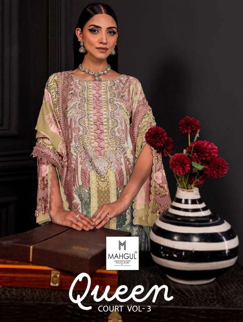 Mahgul Queen Court Vol 3 Pakistani Cotton Dress Catalog Online Dealers