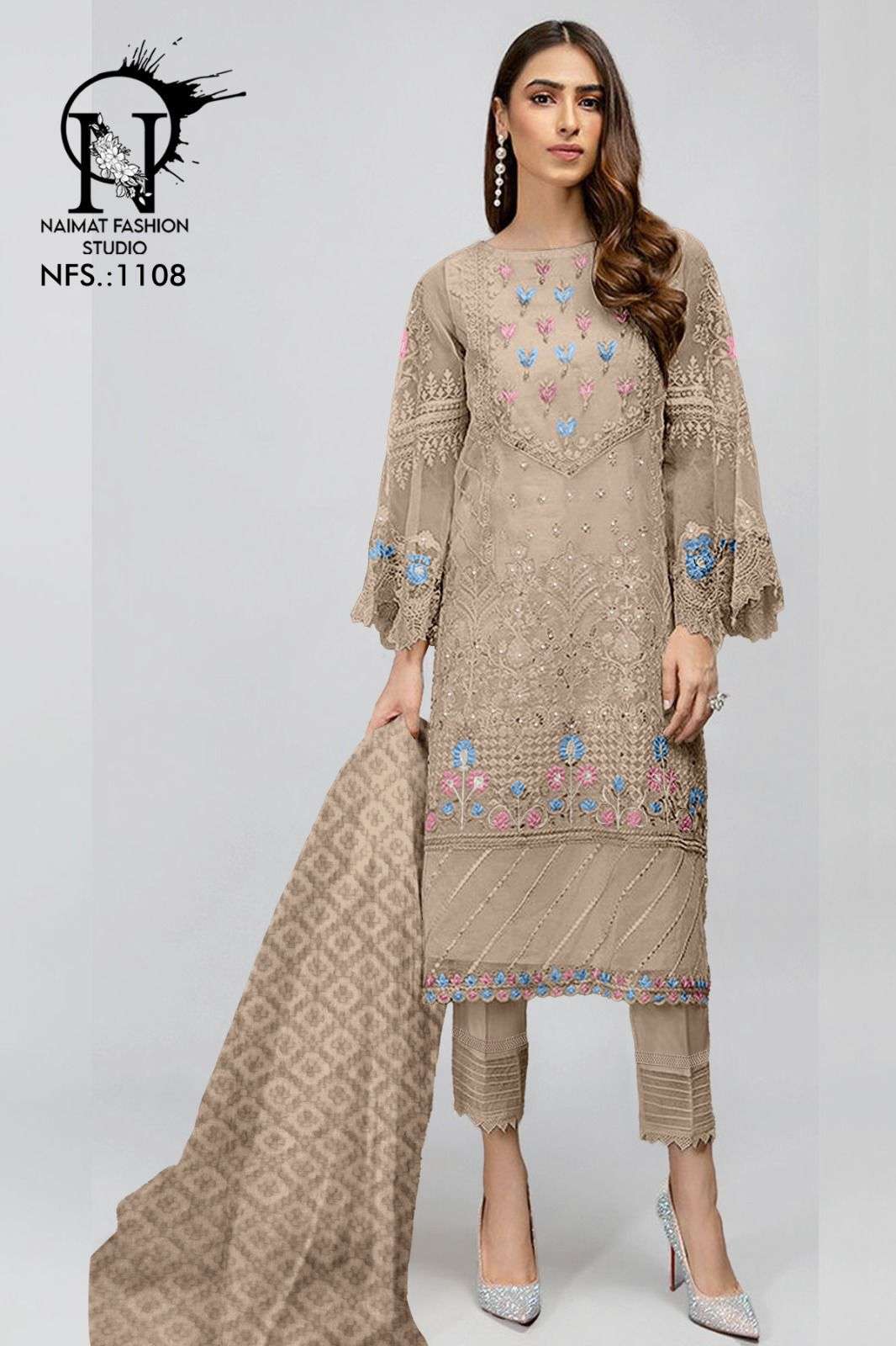 Naimat Nfs 1108 Georgette Pakistani Dress Readymade Catalog Dealers