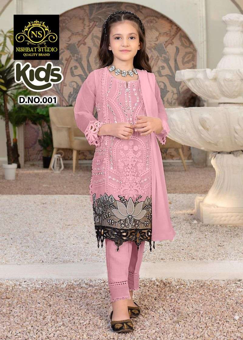 Nishbat Studio 001 Readymade Pakistani Dress Kids Wear Collection