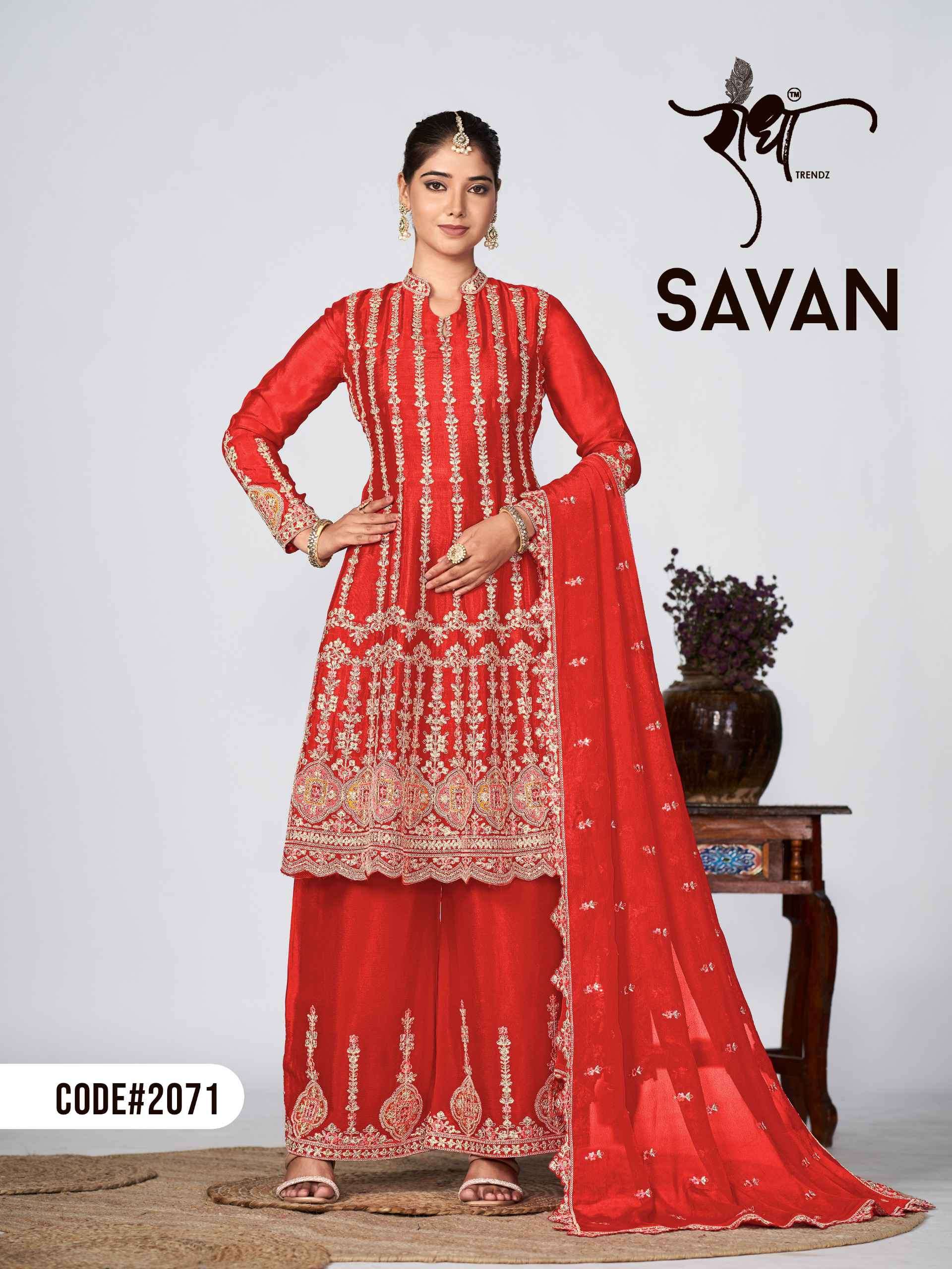 Radha Trendz Savan Latest Colors Readymade Designer Dress Catalog Dealers