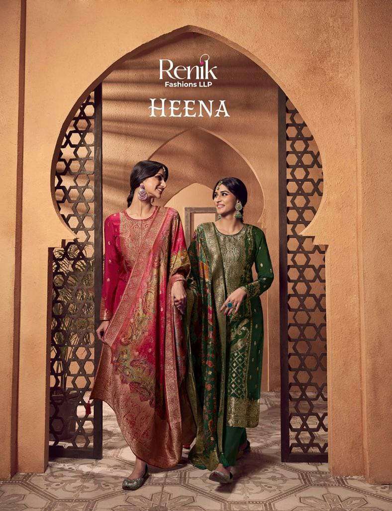 Renik Heena Latest Style Dola Jacquard Dress Exclusive Collection
