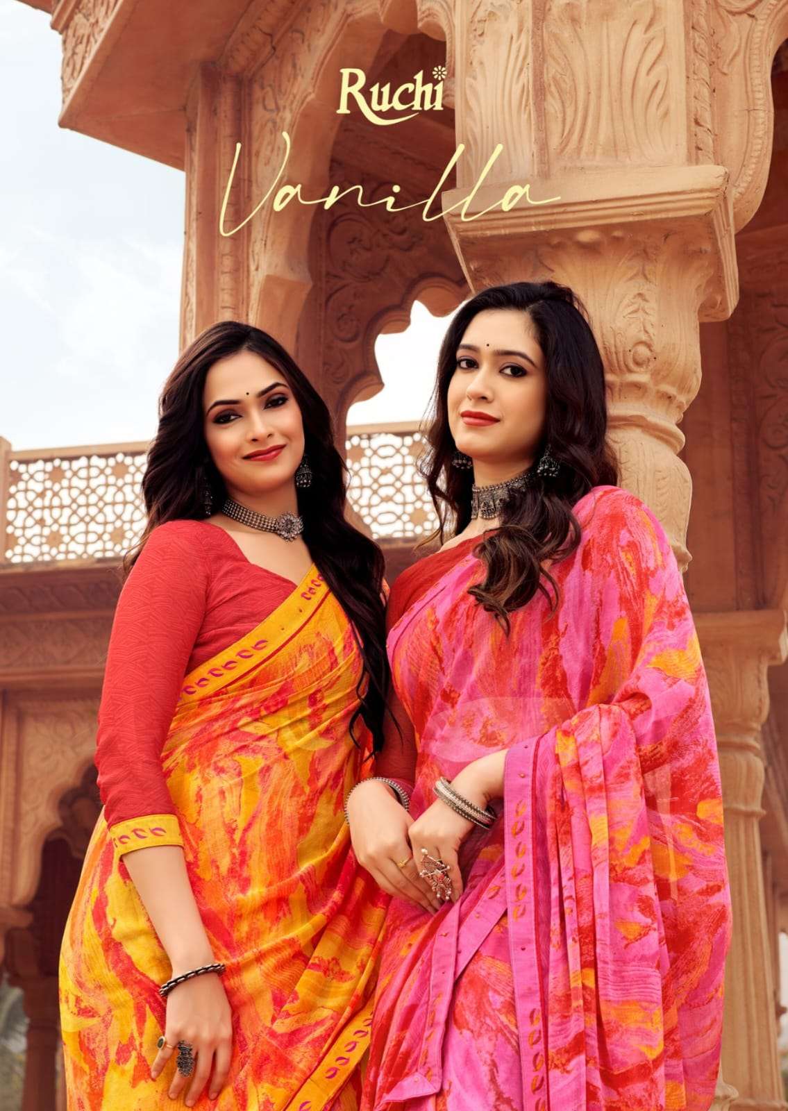 Ruchi Saree Vanilla Vol 6 Exclusive Chiffon Saree Catalog Dealers