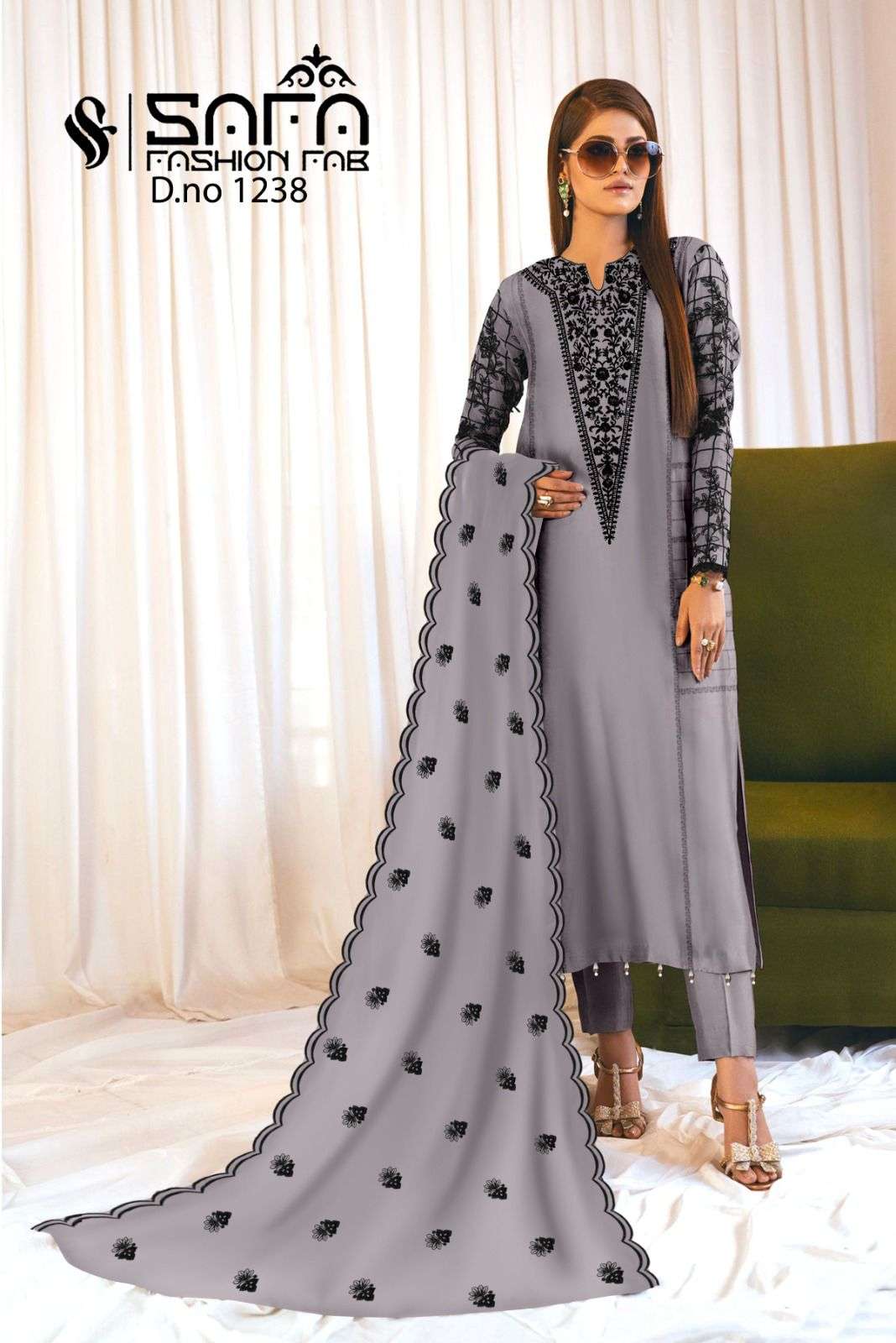 Safa Fashion Fab 1238 Pakistani Straight Suit Latest New Designs