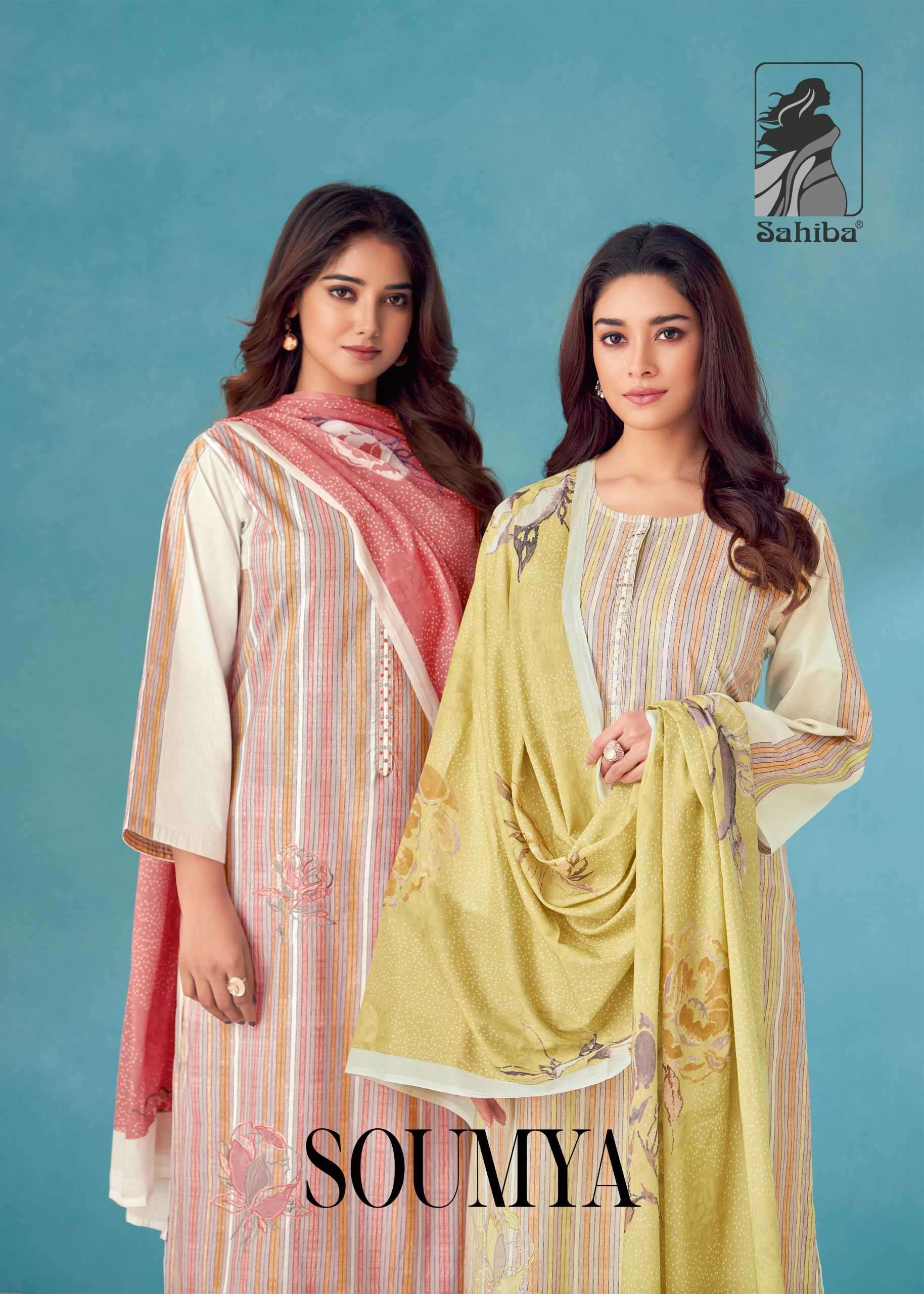 Sahiba Soumya Fancy Lawn Cotton Ladies Suit Catalog Dealers