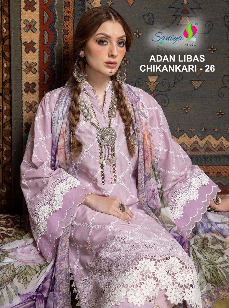 Saniya Trends Adans Libas Chikankari Vol 26 Pakistani Suit Catalog Supplier