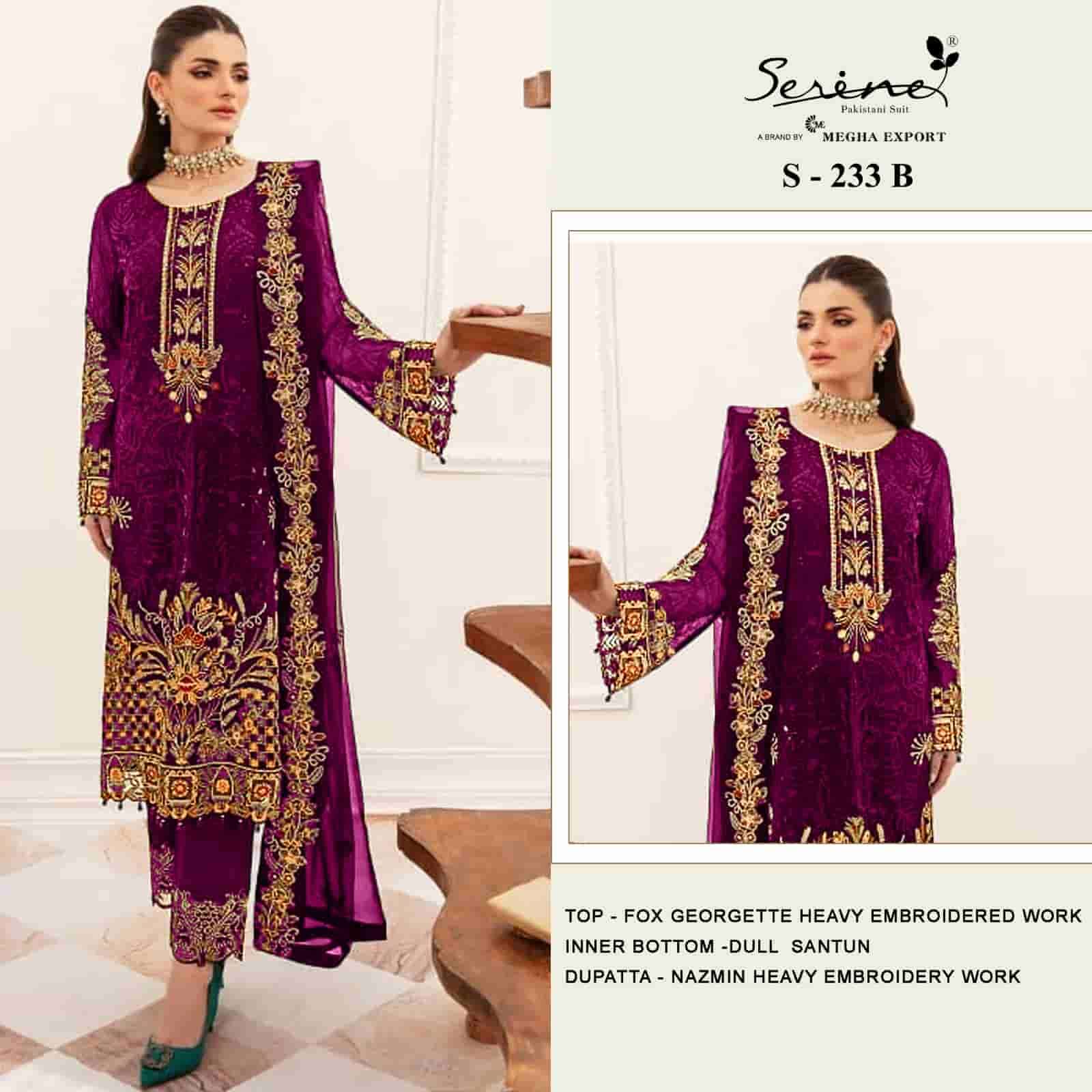 Serine S 233 B Festive Wear Style Heavy embroidered Salwar Kameez Collection