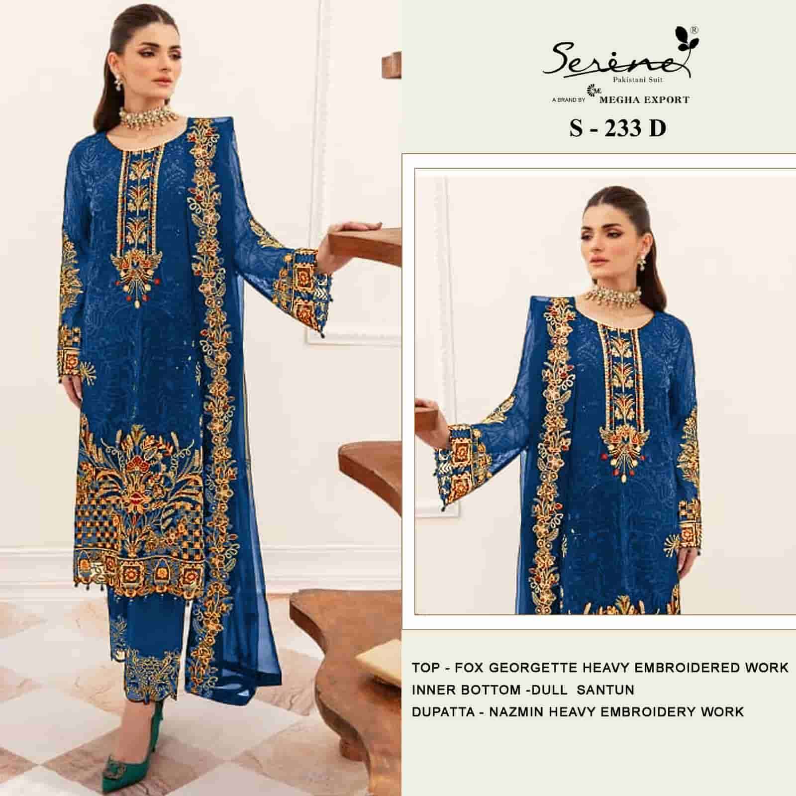 Serine S 233 D Exclusive Latest Pakistani Festive Wear Embroidered Dress Exporter