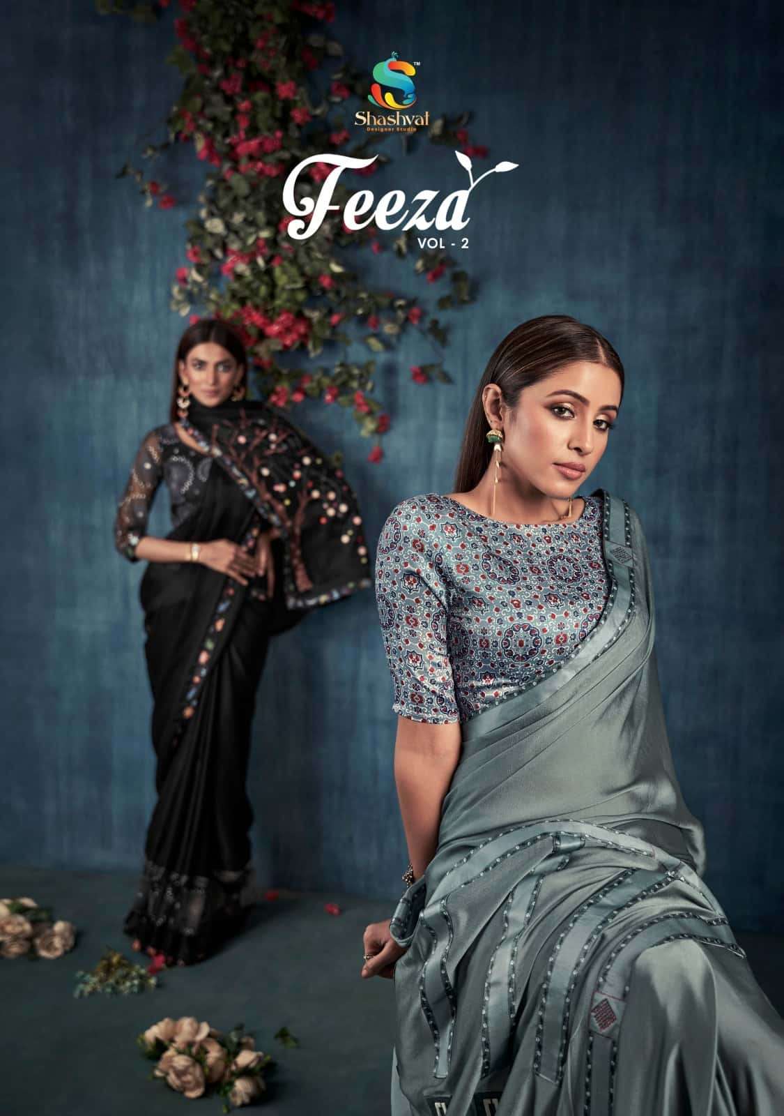 Shashvat Feeza Vol 2 Fancy Latest Designer Silk Saree Catalog Buy Online