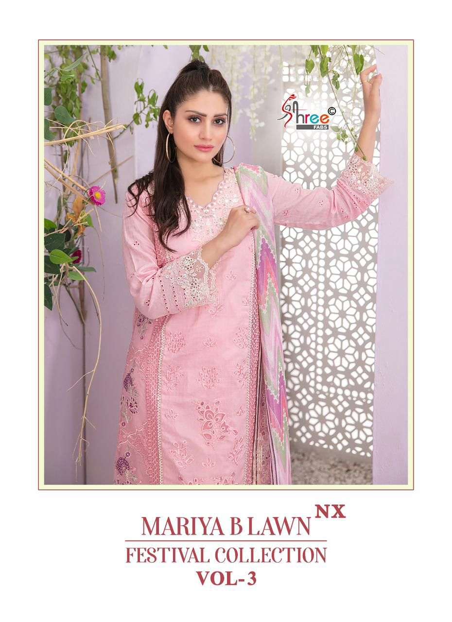 Shree Fabs Mariya B Lawn Festival Collection Vol 3 Nx Cotton Pakistani Dress Suppliers