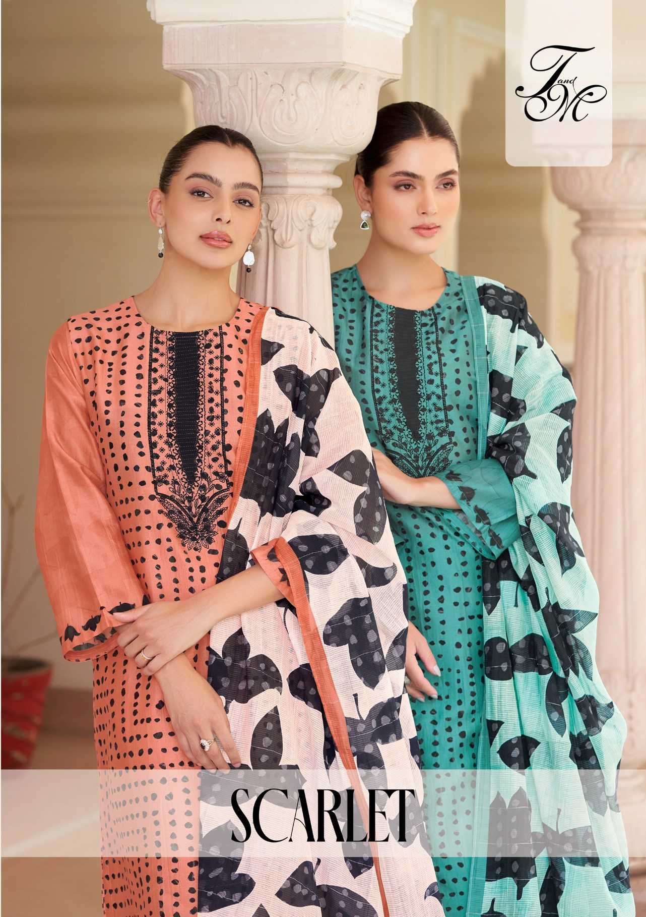 T And M Designer Scarlet Fancy Ladies Dress Latest Catalog Wholesalers