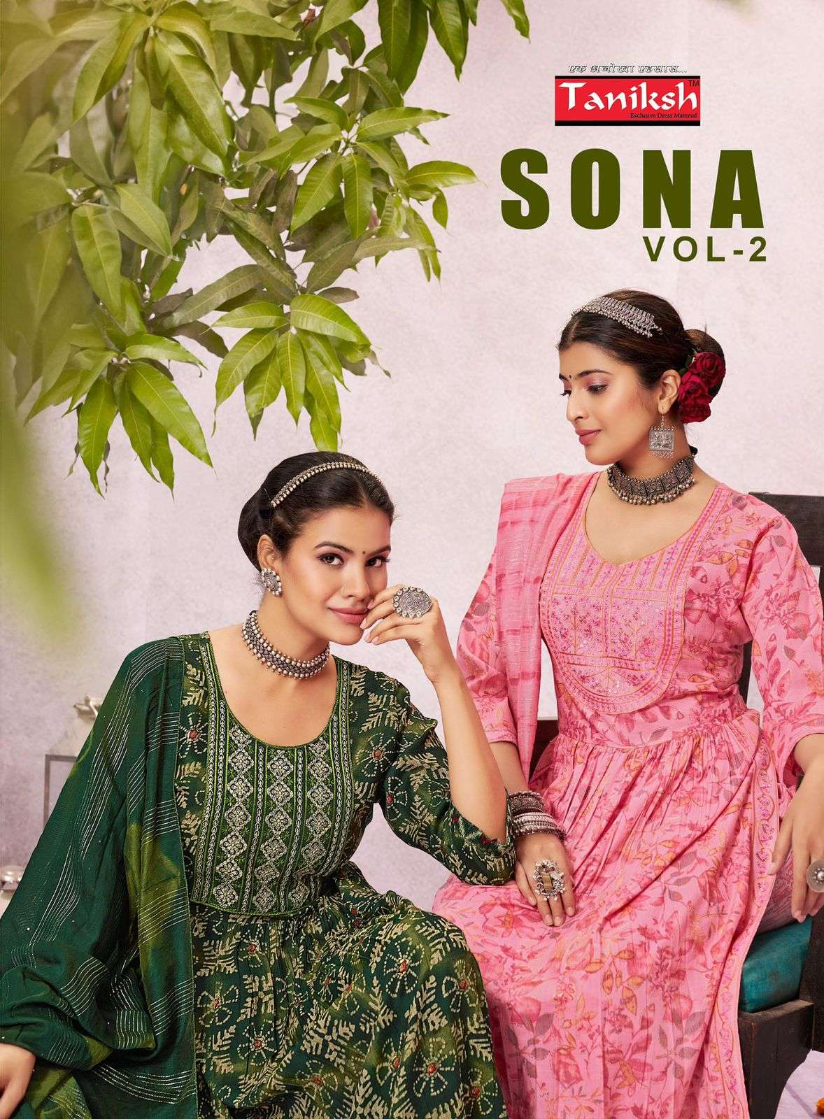 Taniksh Sona Vol 2 Nayra Cut Kurti Bottom Dupatta Set New Designs