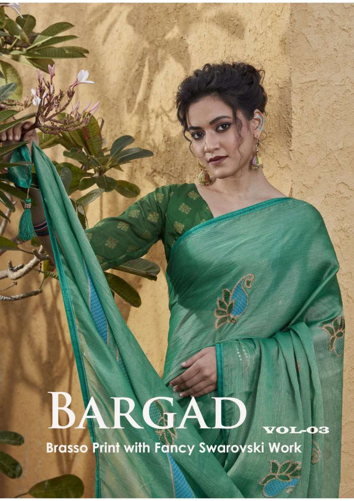 Vallabhi Prints Bargad Vol 3 Exclusive Brasso Designs Saree Catalog Dealers