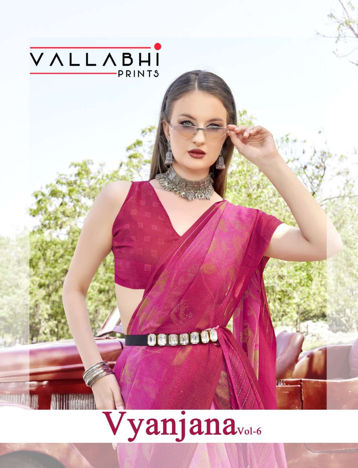 Vallabhi Prints Vyanjana Vol 6 Georgette Festival Collection Saree New Designs