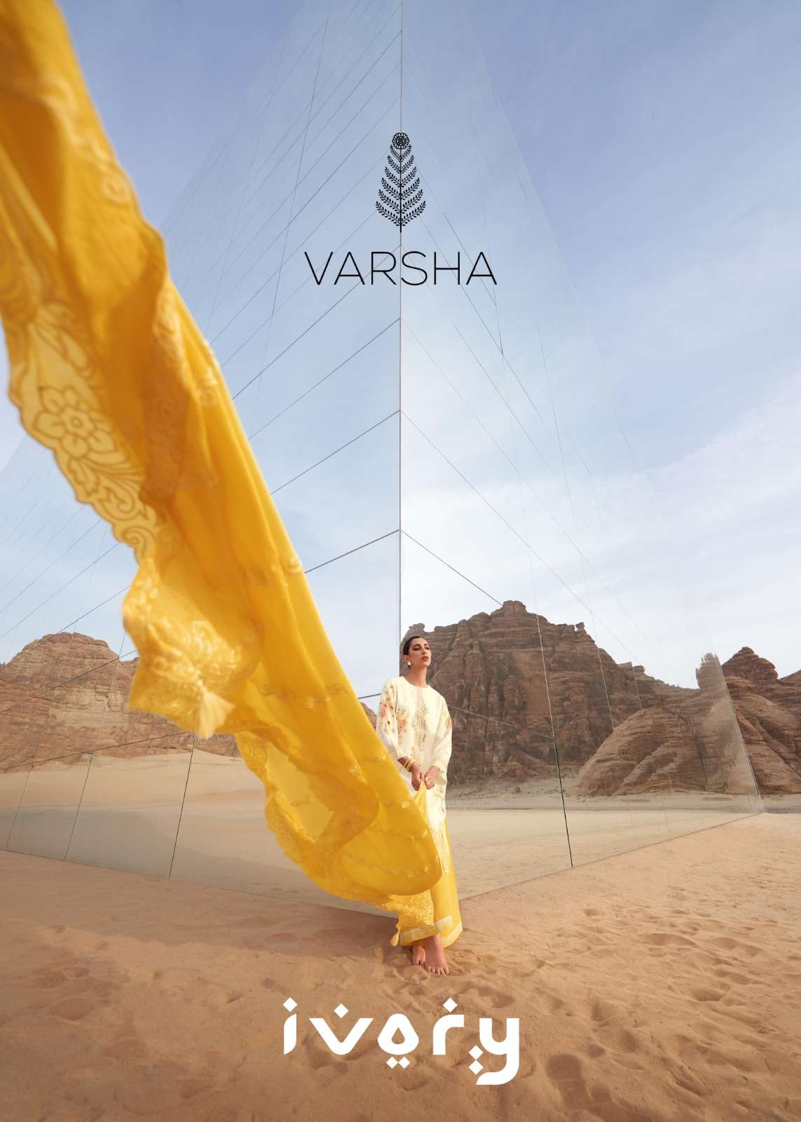 Varsha Ivory Latest Designer Ladies Cotton Suits Catalog Exporters