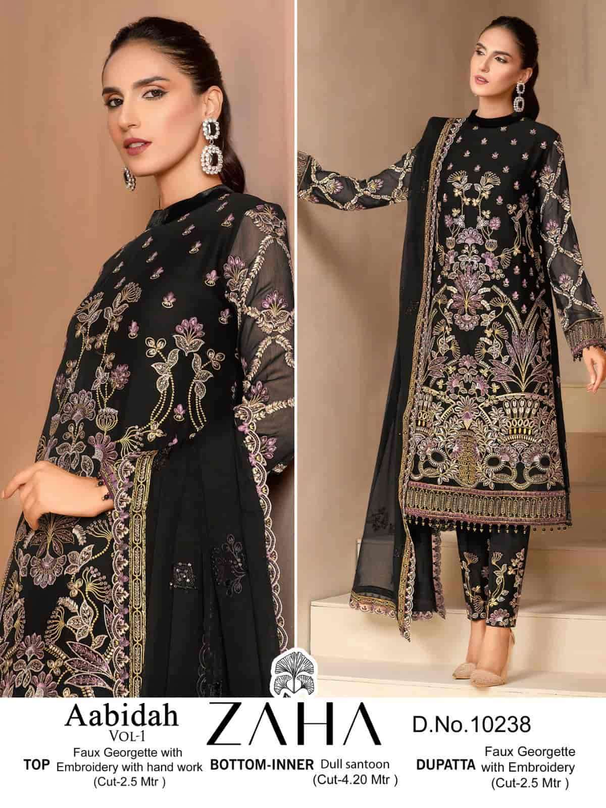 Zaha 10238 Festive Wear Style Designer Embroidered Salwar Suit Exporter