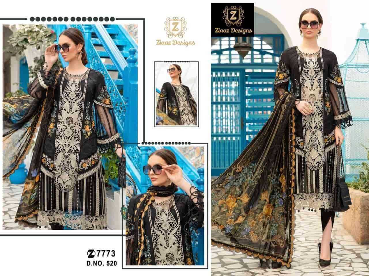 Ziaaz Designs 520 Fancy style Designer Cotton Embroidered Dress Exporter