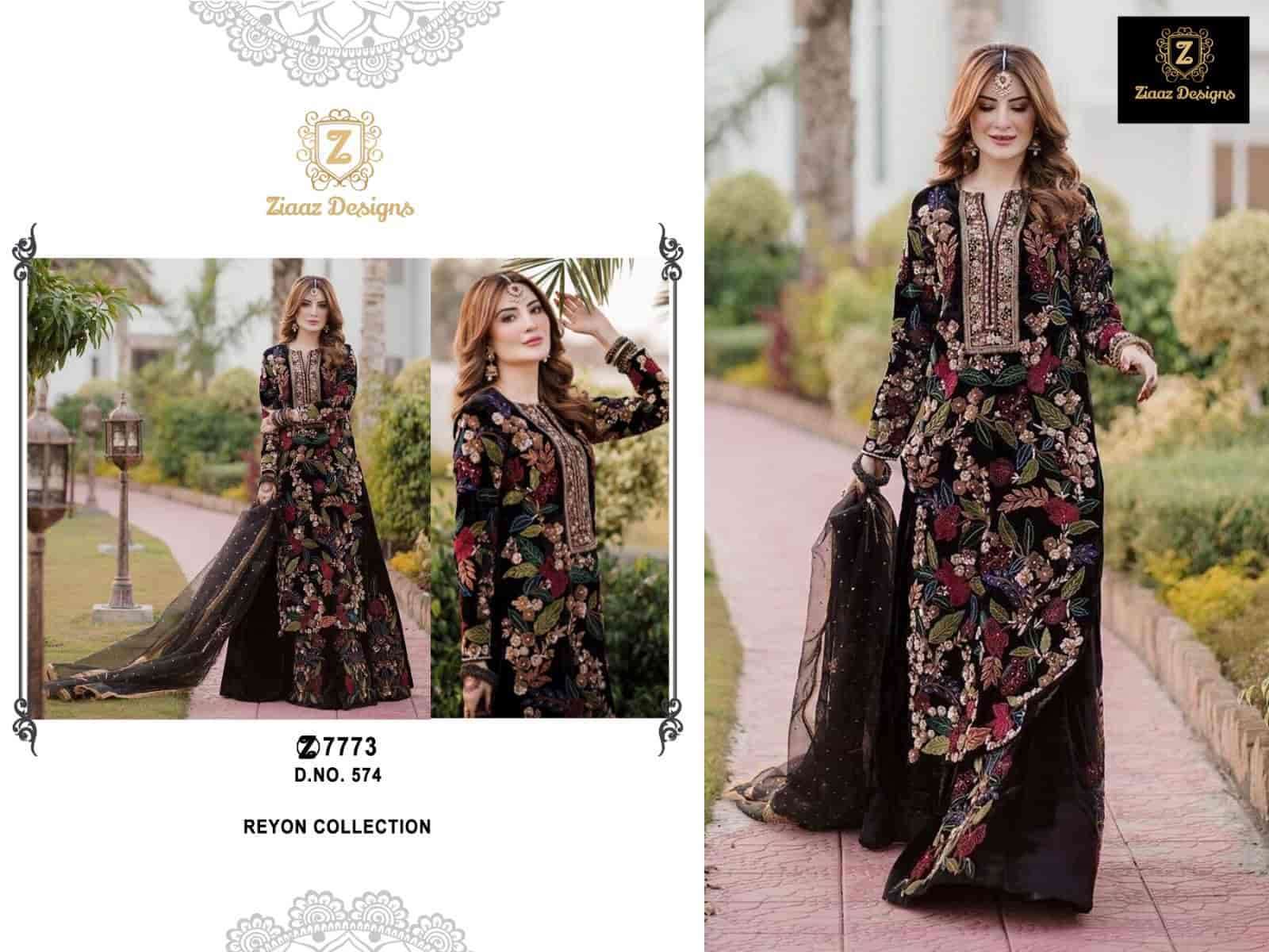 Ziaaz Designs 574 Latest Fancy Designer Cotton Salwar Kameez Exporter