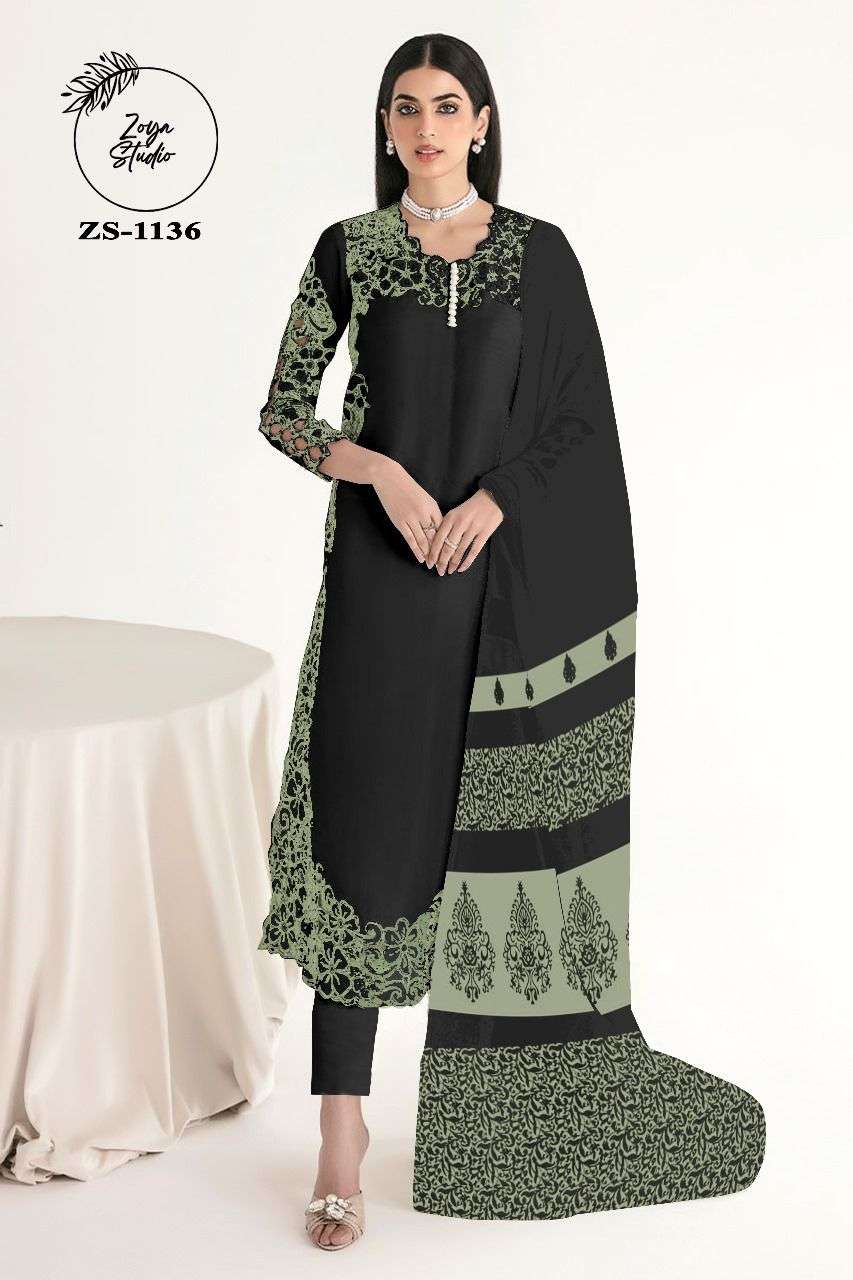 Zoya Studio Zs 1136 Designer Kurti Pant Dupatta Set Pakistani Collection