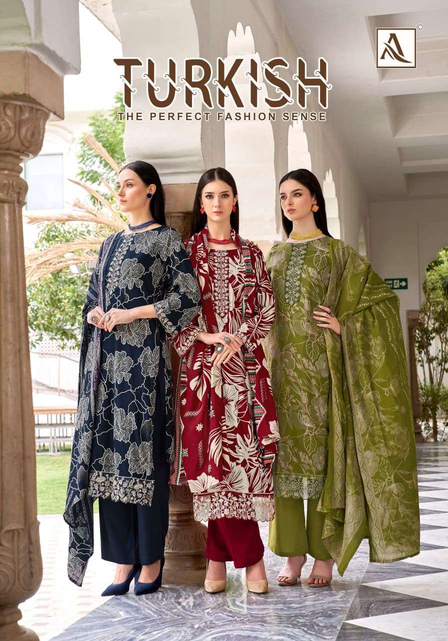 Alok Suit Turkish Fancy Rayon Salwar Suit Catalog Wholesalers