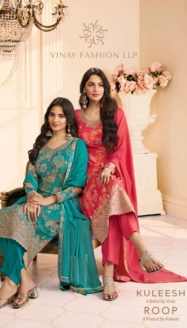 Vinay Fashion Kuleesh Roop Exclusive Fancy Chinon Suit Catalog Dealers