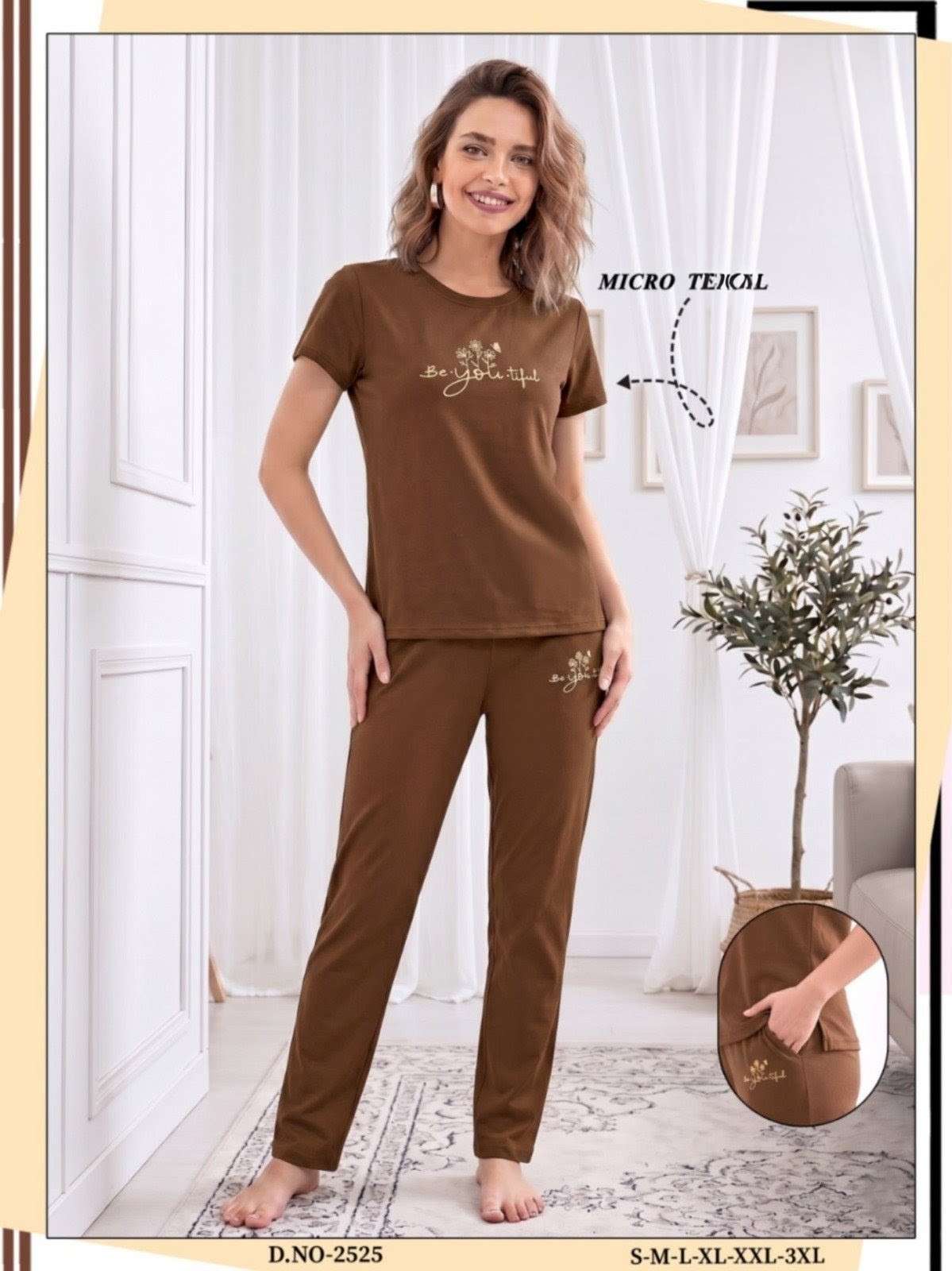 Premium Night Suit D 2525 Night Wear Ladies T Shirt Pant Catalog Dealers