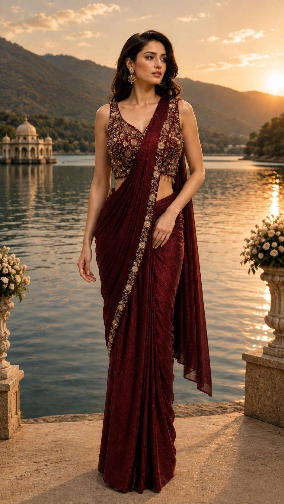 Amoha A574 Colors Ready Wear Designer Saree Collection Wholesaler
