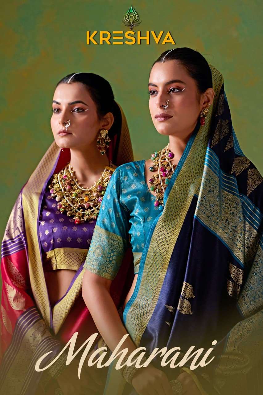 Kreshva Maharani Party Wear Silk Saree Catalog Wholesaler Supplier