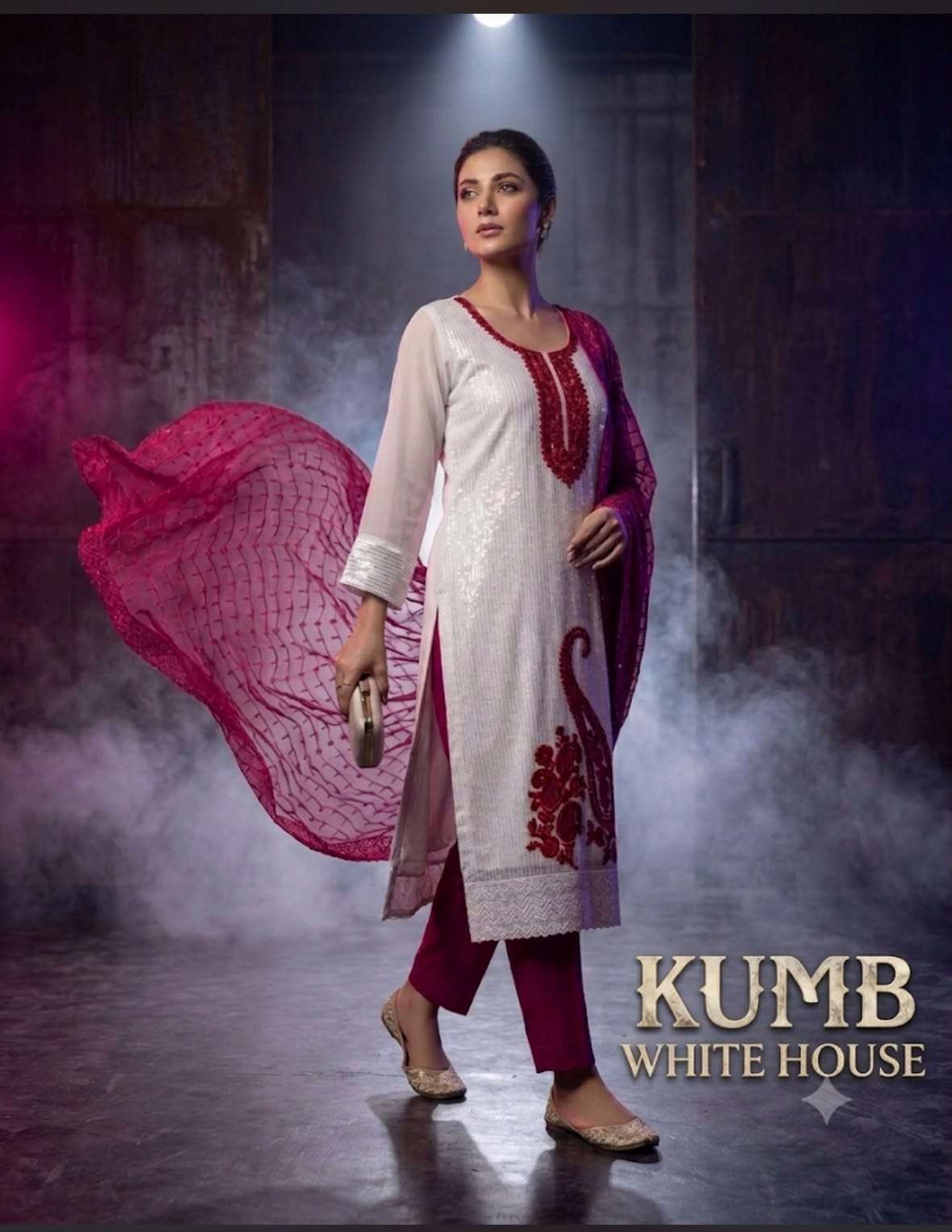 Kumb White House Exclusive Designs 3 Pec Suit Ethnic Wear Collection