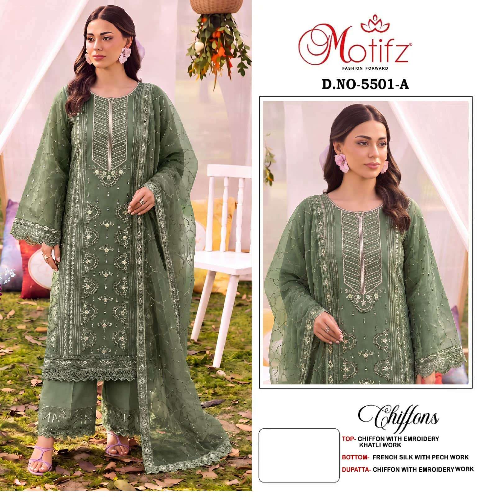 Motifz D 5501 Abcd Festive Wear Pakistani Suit New Collection
