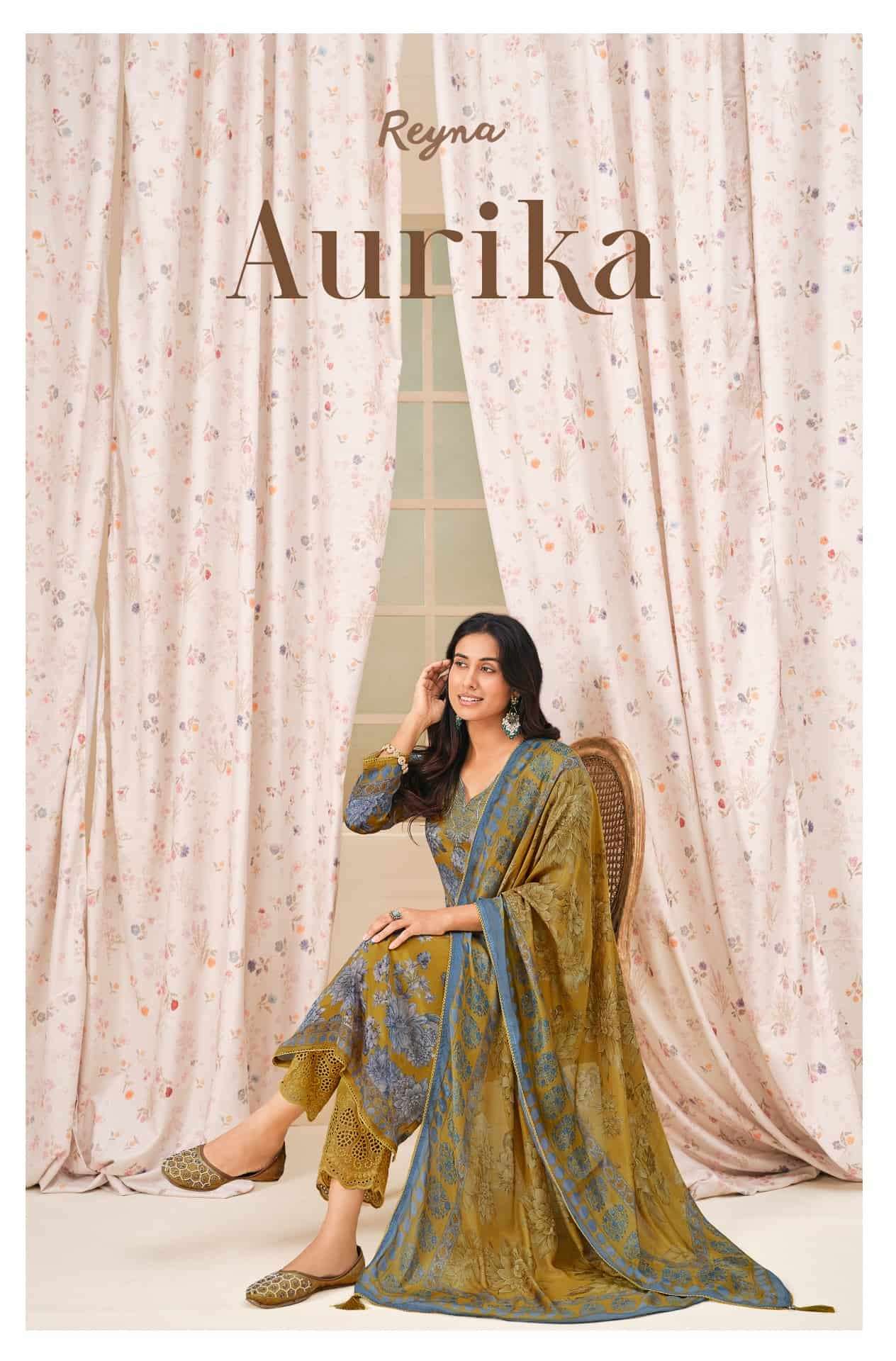 Reyna Aurika Premium Chinon Dress Latest Catalog Suppliers