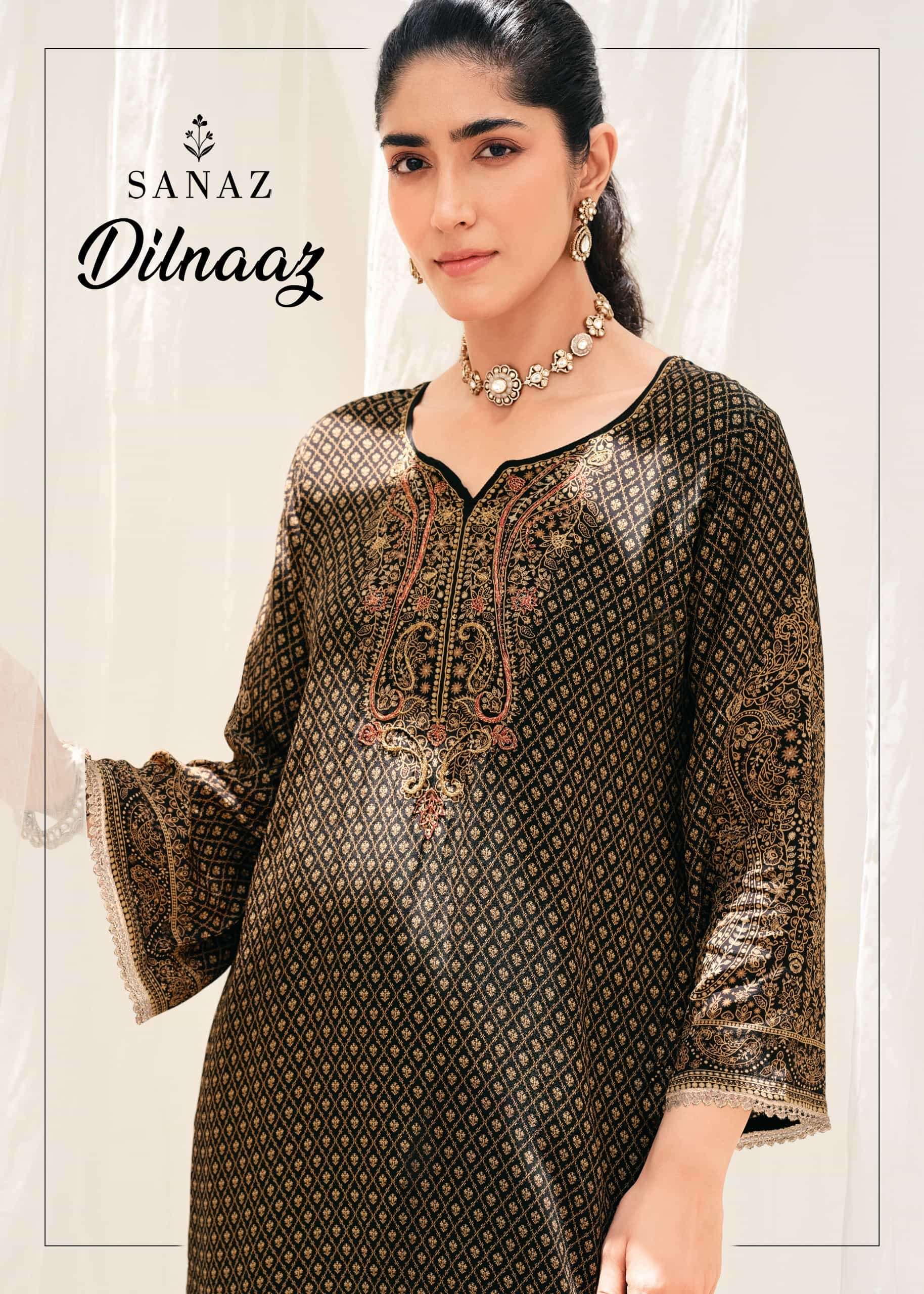 Sanaz Dilnaaz Premium Designs Crape Suit Catalog Suppliers