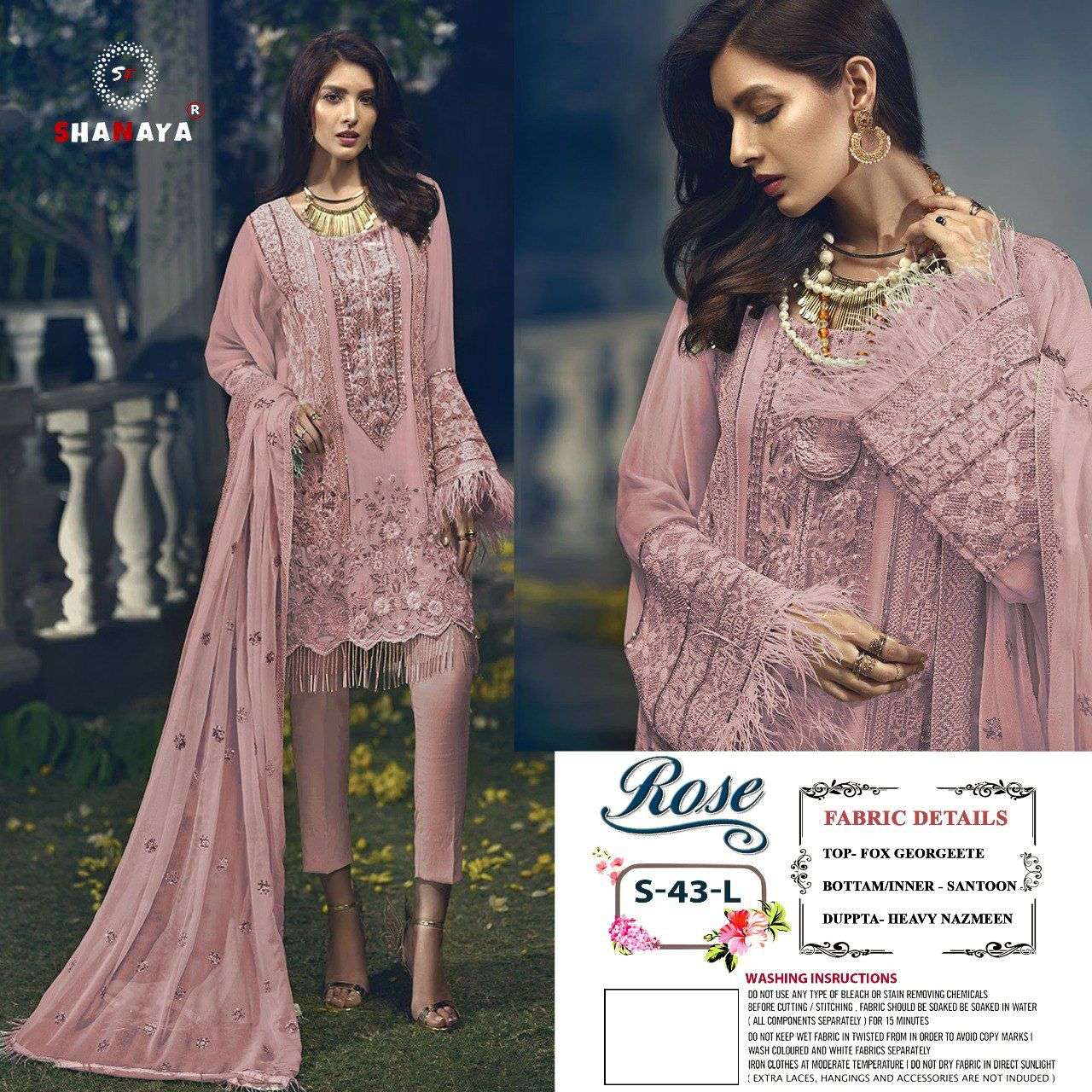 Shanaya Rose Adan Libas Pakistani style Fancy Salwar Suit Catalog