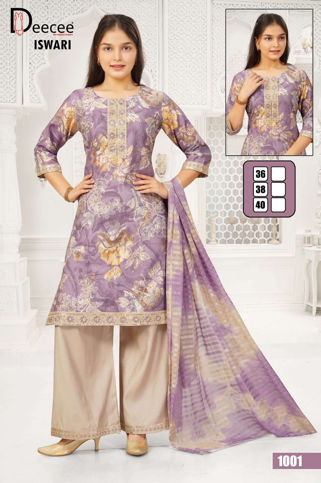 Dee Cee Iswari Premium Desigsn Kurti Palazzo Dupatta Set Designs