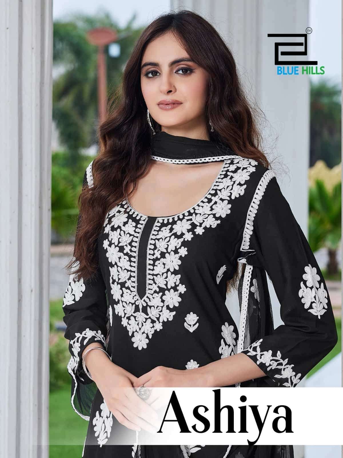 Blue Hills Ashiya Rayon 3 Piece Palazzo Dress Catalog Wholesalers