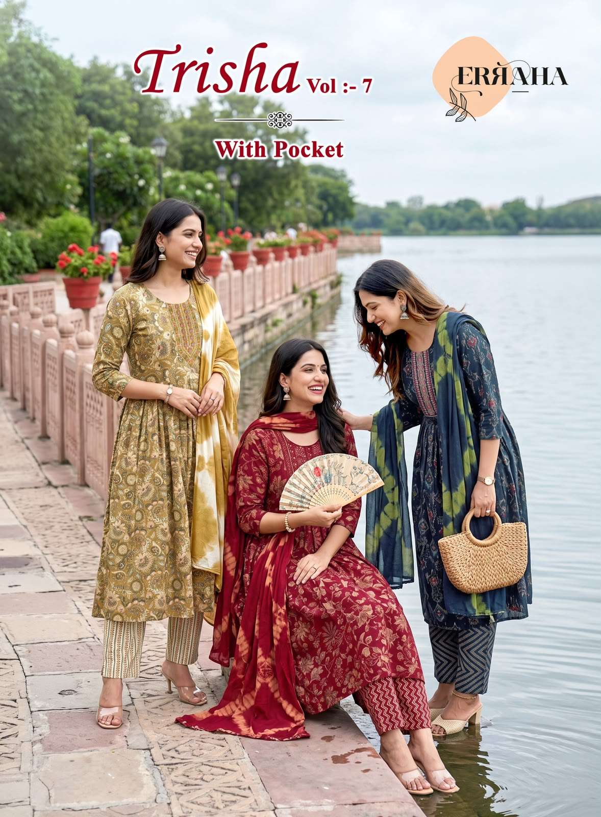 Erraha Trisha Vol 7 Readymade Fancy 3 Pec Pair Catalog Dealers
