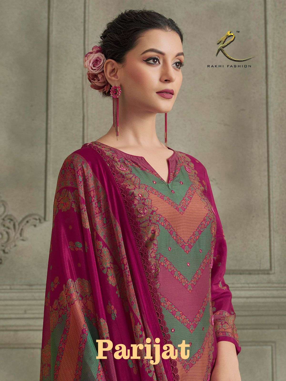 Rakhi Fashion Parijat 55704 Digital Printed Ladies Salwar Suit Exporters