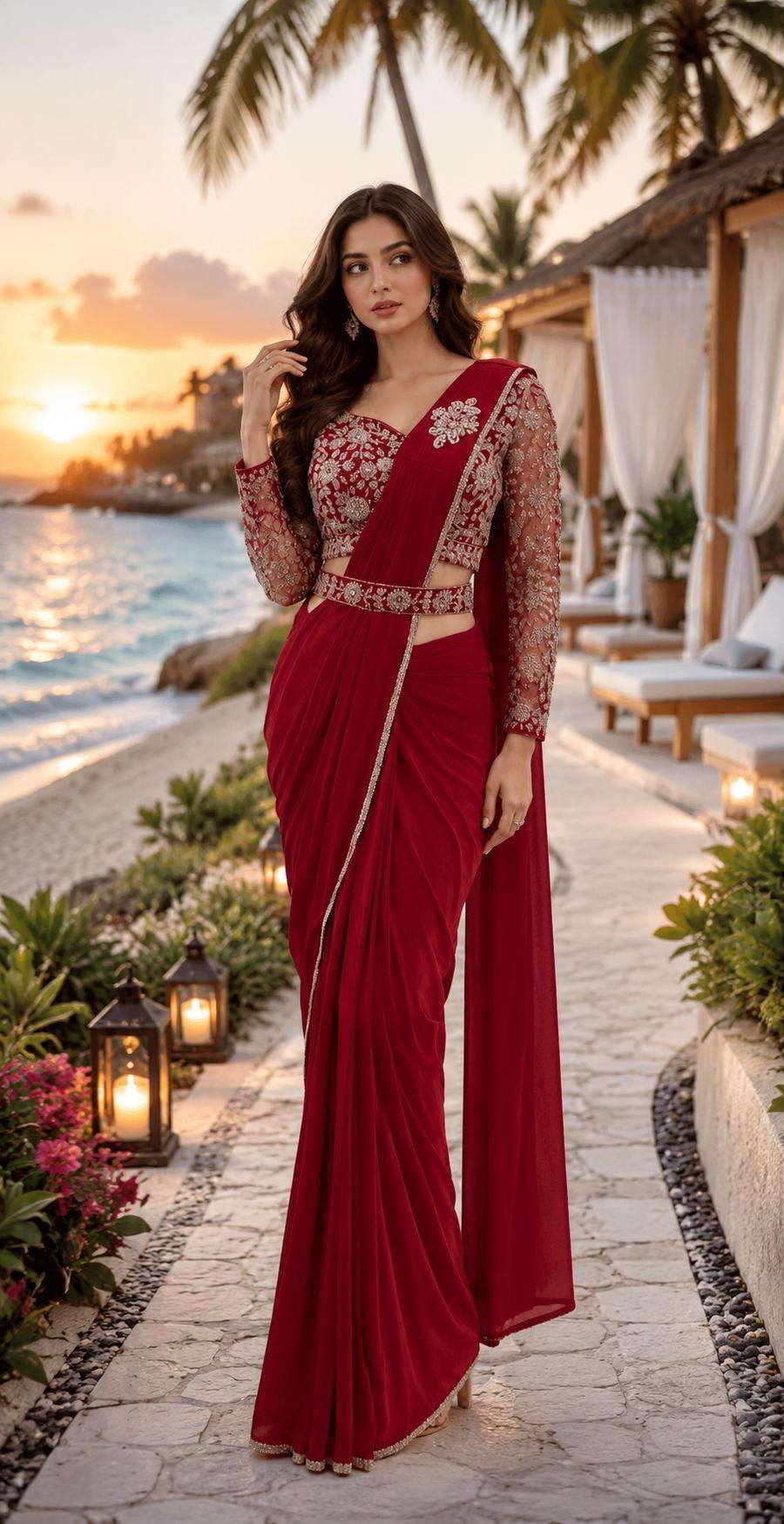 Amoha 102432 Colors Designer Ready To Wear Saree Supplier