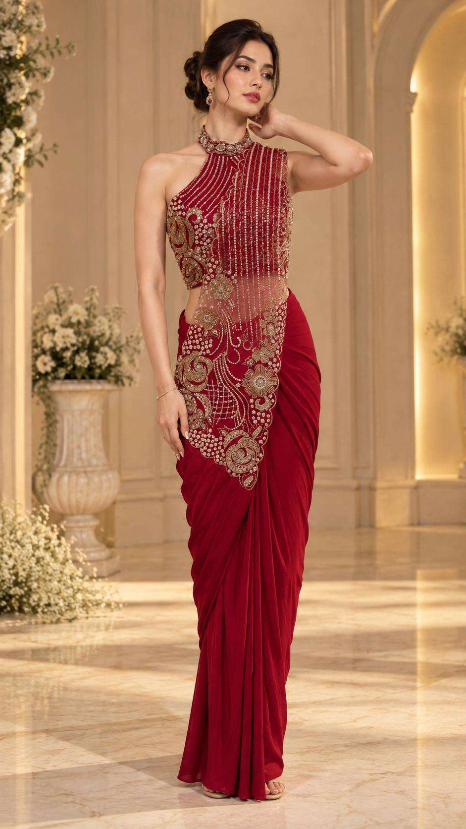 Amoha 102457 Colors Ready Wear Saree Collection Wholesaler