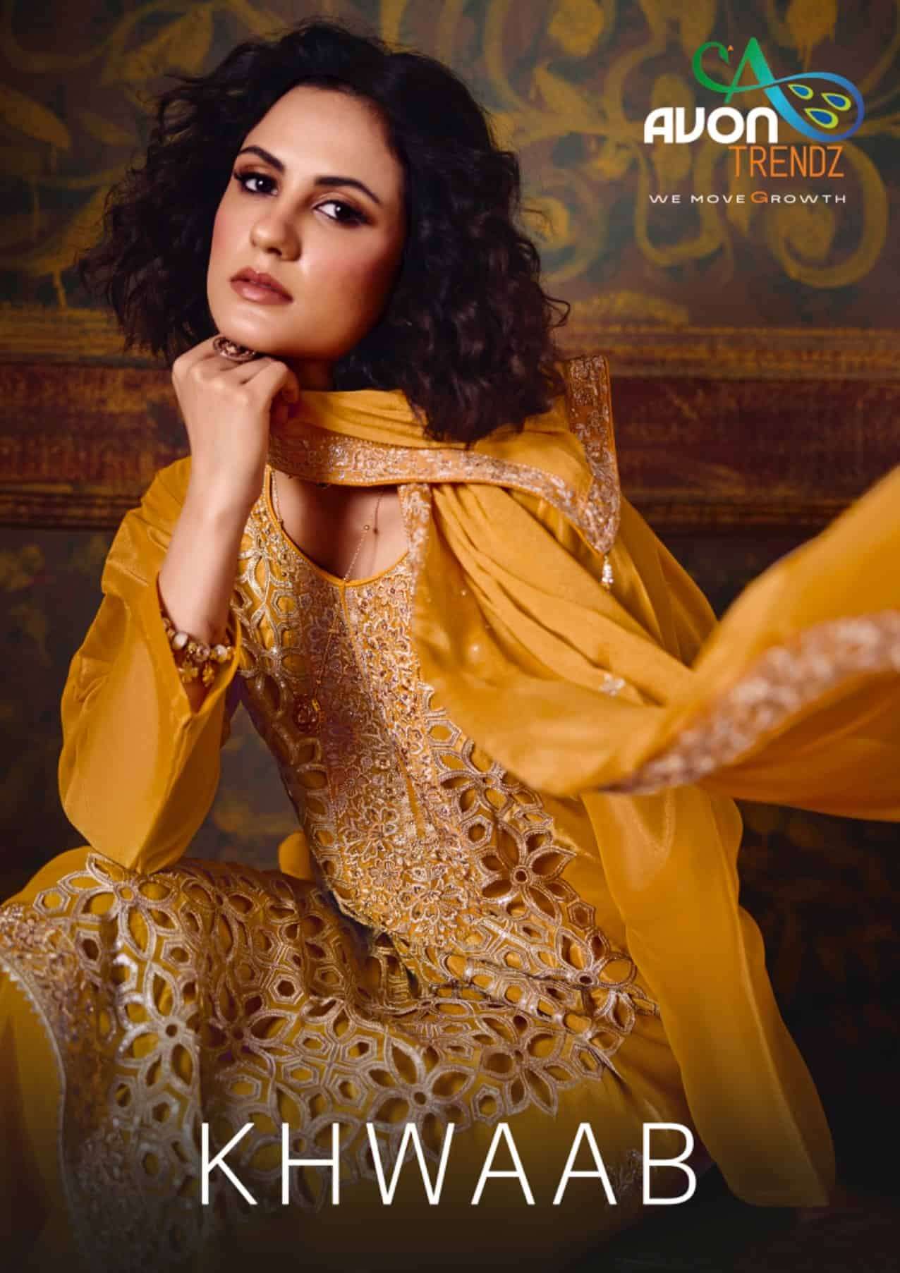 Avon Trendz Khwaab Partywear Style Designer Suits Catalog Wholesale
