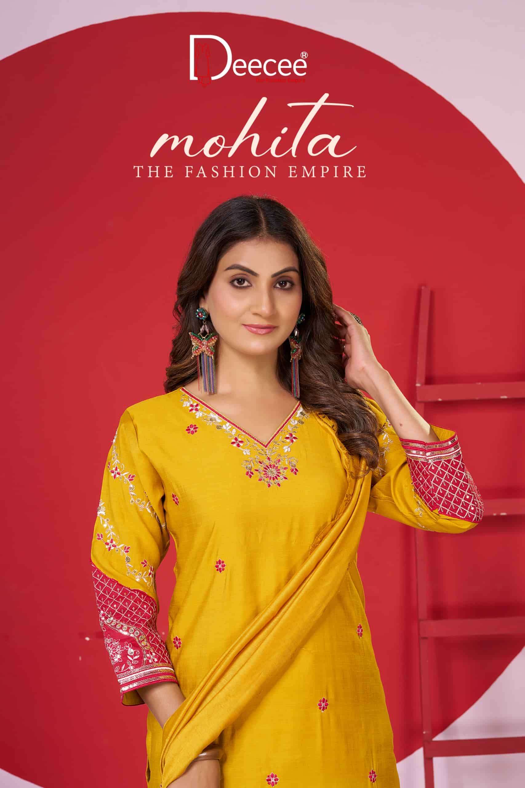Dee Cee Mohita Latest Designs 3 Pec Suit Catalog Wholesalers