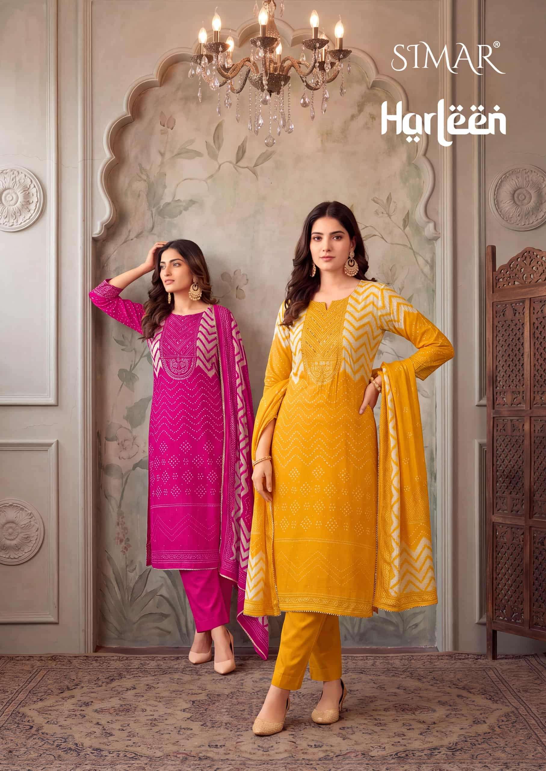 Glossy Simar Harleen Premium Designs Ladies Dress Wholesalers