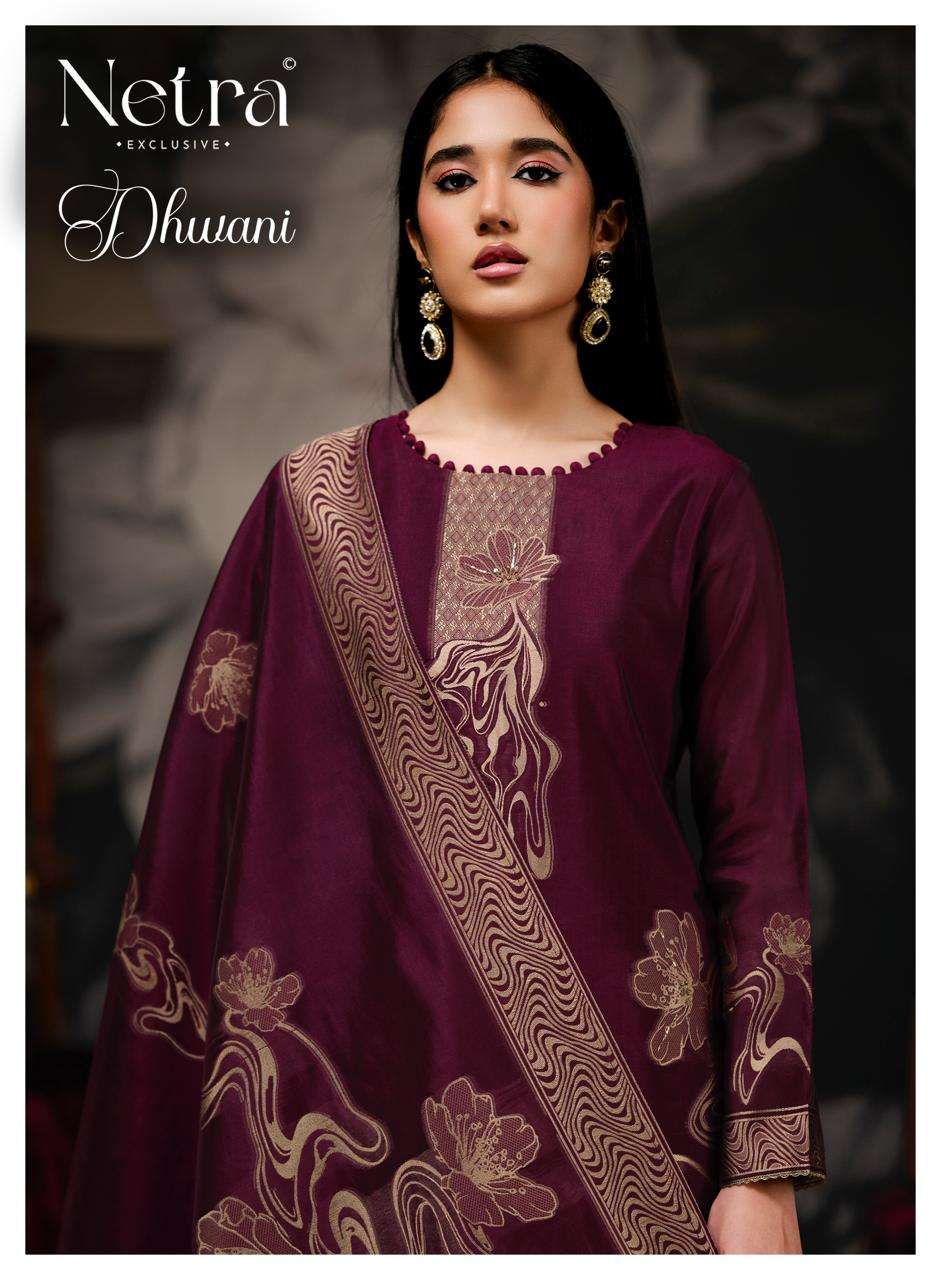 Netra Dhwani Pure Woven Silk Designer Dress Catalog Wholesalers