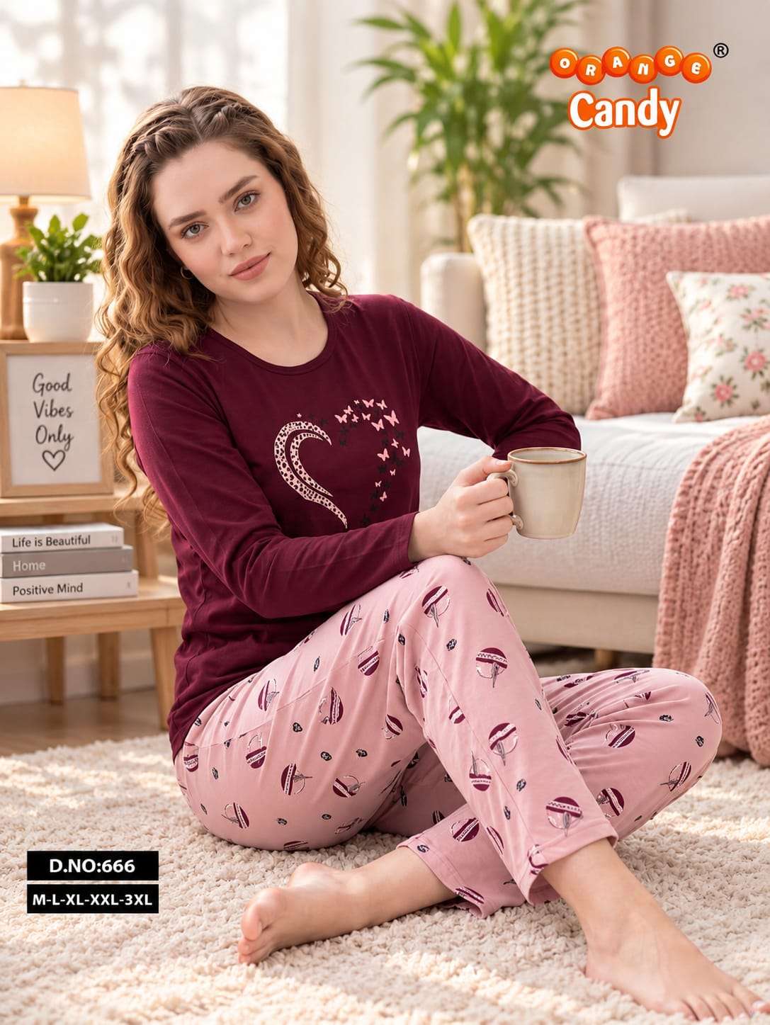 Premium Night Suit D 666 Full Sleeves Night Suit Ladies Wear Catalogs